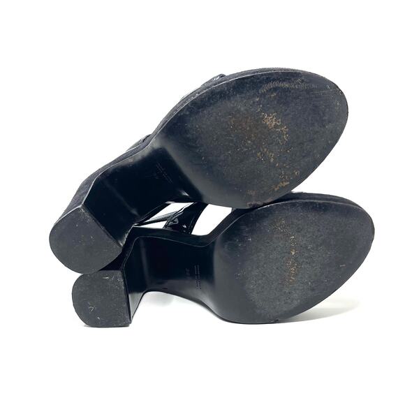 MUI MUI Black Platform Sandals - Patent Leather and Suede - Size 39 - Picture 10 of 10